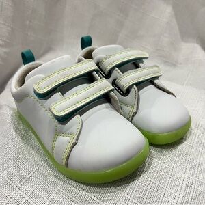 Ten Little Everyday Original Neon Glow Sneakers Shoes Toddler Size 9 Green White